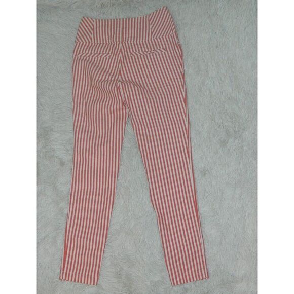 Free‎ People Pants Red White Striped Frankie High Waist Skinny Nautical Size  0 - Picture 10 of 13